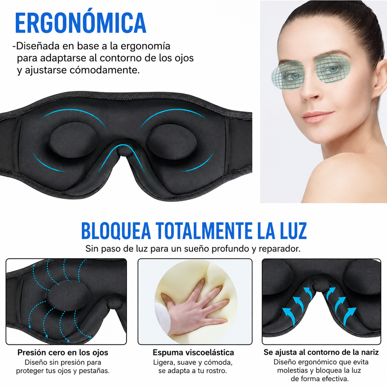 Máscara de Sueño Bluetooth